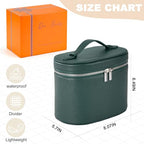 Makeup Bag Vanity Case Cosmetic Bag with Removable Divider Travel Toiletry Bag for Women Portable Make up Box Organizer, Green - color: Green