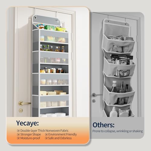 Yecaye Over Door Organizer, 60 lbs Load Capacity, Metal Hanging Storage with 6 Shelves for Toys, Bathroom, Nursery, Dorm Room, Grey,1Pc - color: Dark Grey, size: 6 Tier