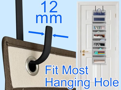 Over the Door Metal Hooks with Plastic Coating 1 Year Returnless Refund 5.5" Fit 0.5" to 1 3/8" Door 4 Pcs Heavy Duty Single Towel Robe Rack Wreath Bathroom Shower Hanger Shoe Organizer Ironing Board - color: E: BK 5.5" fit 0.5" to 1 3/8" door 4pcs
