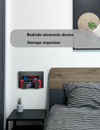 Universal Wall Mount for Laptop/Keyboard/Tablet/Kindle/Router/Modem/Cable Box Wall Shelf Holder Organizer Fit for Electronics Desk Side& Bedside Storage (Black)
