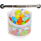 Ligereza Baby Bath Toy Organizer, Quick Drying and Mould Proof, Corner Hang-Suspension Holder, Large Capacity Multi Use Shower Caddy (White)