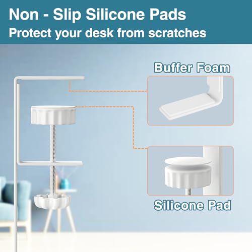 No Drill Under Desk Cable Management Tray, SONATURE 15.7" Cord Organizer for Table, Clamp Mount Desk Cable Management, Premium Carbon Steel Cable Organizer for Office, Home (White) - color: White, size: 15.7 inchs