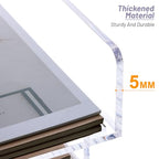 SANRUI Acrylic Paper Tray Organizer for Desk,Desk Organizers and Accessories,2 Pack Stackable Paper Organizer for Letter,Documents,Books,Magazines Crystal-Clear File Organizer - style: A4 Horizontal File Trays 2 Tier