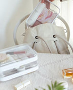 CoiiJoii 6PCS Clear Hard Shell Zipper Case,Portable Cosmetic Bag with Zipper,Kid's Toy Storage Organizer Bins,Hard Plastic Case,Clear Bags for Organizing - size: M-6PCS