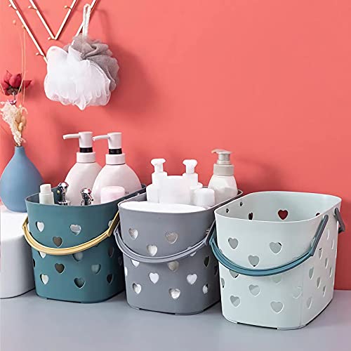 Anyoifax Portable Shower Caddy Tote Plastic Storage Basket with Handle Box Organizer Bin for Bathroom, Pantry, Kitchen, College Dorm, Garage - Grey - color: Grey, size: 1 Pack