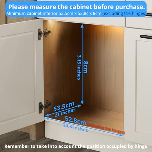 ZOINLIY Pull Out Cabinet Organizer, Versatile Slide Out Kitchen Organizers and Storage,Heavy Duty Drawer Cupboard Storage Basket, Smooth Sliding, Chrome Finish,20.8" W x 21" D - size: 20.8”W x 21”D (Outside Dimensions)
