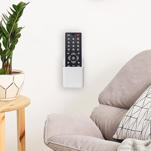 6 Pcs Remote Control Holder Wall Mount, TV Remote Controller Holder - Self Adhesive Marker Holder Wall Mount Pen Holder Storage Organizer for Home Office School(White) - color: white-6pcs