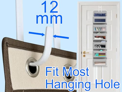 Over the Door Twin Metal Hooks with Plastic Coating 1 Year Returnless Refund 5.5" Fit 0.5" to 1 3/8" Door 2 Sets Heavy Duty Towel Robe Rack Wreath Bathroom Shower Hanger Shoe Organizer Ironing Board - color: C: WT 5.5" fit 0.5" to 1 3/8" door twin 2sets