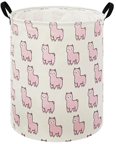 Baby Storage Basket Kids Hamper Nursery Bins Organizer Gift Toy Box Laundry Basket for Women Large Canvas Collapsible Chest for Home/Dorm/Office/Closet/Shelf/Room Decor - color: ALPACA