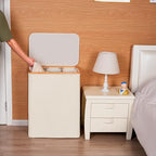 efluky Laundry Hamper with Lid, Trio Laundry Hamper with 3 Removable Bags, 3 Section Laundry Basket with Bamboo Handles for Bathroom, Bedroom & Laundry Room, 160L Beige - color: Beige, size: 160L Trio