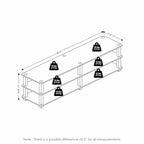 Furinno 14038DBR/BK TST No Tools 3-Tier Wide Shoe Storage Rack, Dark Brown/Black 47 Inch - color: Dark Brown/Black, size: 3-Tier (47.2"W)