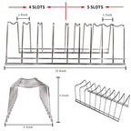 GERUSEA Pot Lid Holder, Stainless Steel Kitchen Organizer Rack Rest, Storage Cutting Boards, Bakeware, Pots & Pans, Serving Trays, Reusable Containers in Cabinet Pantry on Countertop