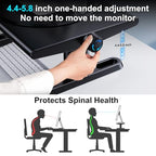 Monitor Stand Riser for Desk,360°Rotation Freely Height Adjustable by Knob,4.4-5.8 Inches,Ergonomic Monitor Stand Mount, Desktop Monitor Stand Riser for Computer,Laptop,Printer,Tv,Black