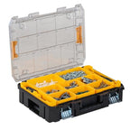 DEWALT TSTAK Tool Organizer,Small Parts and Screw Organizer Tool Box with Removable Compartments,(DWST17805),(Pack of 4) - size: 17.25" L x 13.25" W x 4.62" H (Pack of 4)