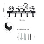 Key Holder Wall Mounted with Screws and Anchors, Black Multifunctional Key Hanger with 5 Hooks, Entryway Front Door Kitchen Hallway Garage Office - color: Dog Black