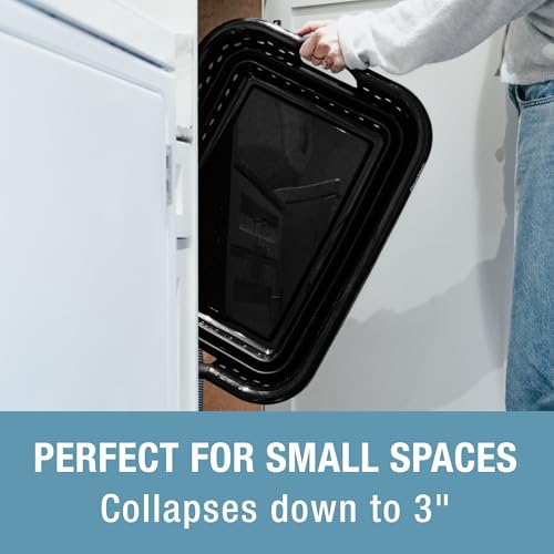 CleverMade Collapsible Laundry Baskets - 39L Foldable Large Collapsible Laundry Basket with Handles for Space Saving Storage, Black, 1 Pack - size: 1 Pack