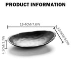 Black Decorative Bowl for Keys - Key Tray for Entryway Table Modern Oval Catchall Organizer Jewelry Coin Essentials