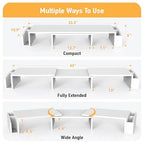 Simple Houseware Desk Dual Monitor Stand Riser with Drawer, White - color: White