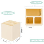 Diatomite Toothbrush Holders for Bathrooms, Electric Toothbrush and Toothpaste Holder 3 Slots Tooth Brush Organizer for Bathroom Countertop, Shower, Vanity - Yellow - color: Yellow