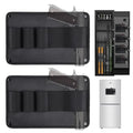 Gun Safe Door Organizer with Strong Adhesive Hook &Loop and Magnet Tape Two Way Mount, Elastic Gun Safe Pistol &Mag Holder for Most Pistols, for Indoor Storage - size: 2 Pack, style: 2 Pouch 1 Elastic Holster