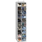 Simple Houseware 20 Section Shelves Hanging Shoes Organizer Holder for Closet, Gray - color: Grey