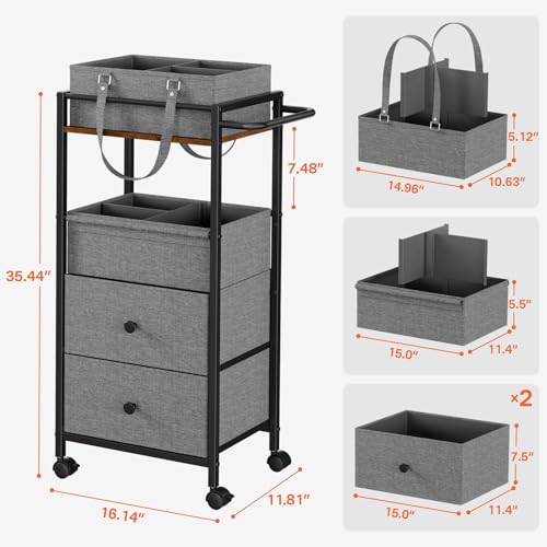 Modanais Baby Diaper Caddy Organizer Cart with Drawers - 3In1 Rolling Storage Cart with Wheels, Removable Diaper Caddy, Detachable Dividers - for Crib, Bedroom, Art & Craft Organizer (Black) - color: Black
