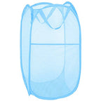 Larpur Pop up Laundry Hamper, Collapsible Laundry Basket, Portable Mesh Clothes Hamper for Home Room, College Dorm, Apartment, Foldable Hamper with Carry Handles, Sky Blue - color: Sky Blue