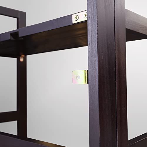 Casual Home 3-Shelf Folding Student Bookcase (20.75" Wide)-Espresso - color: Espresso