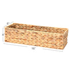 Household Essentials Water Hyacinth Rectangular Storage Basket, Natural - color: Natural