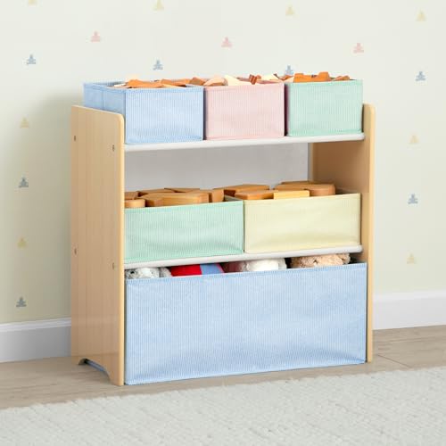 Delta Children - GapKids 6 Bin Toy Organizer - Greenguard Gold Certified, Pastel - color: Pastel
