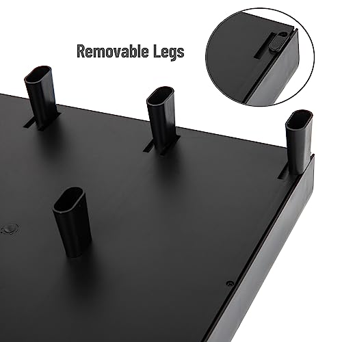 Mind Reader Monitor Stand, 3 Storage Drawers, Desktop Organizer, Riser, Office, 13.5"L x 13"W x 4"H, Set of 2, Black - size: 2 Pack
