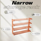 Shoe Rack,Small 4 Tier Shoe Organizer Storage Shelf,Bamboo Narrow Shoe Closet,Small Space Shoe Rack,for Entryway Closet 26.77×7.48×19.3inch - size: 4 Tier-26.77" Wide