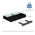 Floating Shelves Bathroom for Wall, Bathroom Shelves Over Toilet, Wall Shelves & Book Shelf, Hanging Shelf, Modern Wooden Wall-Mounted Small Floating Shelves, 12x7x1.5 in (Black, Set of 2) - color: Black, size: 12"(set of 2)