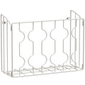 SIMPLE HOUSEWARE Wall Door Mount Kitchen Wrap Organizer Rack, White - color: White