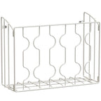 SIMPLE HOUSEWARE Wall Door Mount Kitchen Wrap Organizer Rack, White - color: White