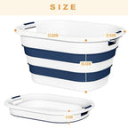 OOAMBB 43L(11.5Gallon) Collapsible Laundry Basket Plastic, Pop Up Laundry hamper/Storage Container, Foldable Laundry Basket with Large Capacity,Sturdy,Space Saver (Blue, 1 Pack)