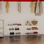 Aquiver 3-Tier Acrylic Shoe Rack - Modern Freestanding Shoe Storage Shelf for Entryway, Closet - 25.6'' L x 11.8'' W x 20.3'' H, Easy Assembly & Clean - size: 25.6''L x 11.8''D x 20.3''H