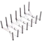 Pot Lid Organizer Pot Lid Holder Adjustable Pot Lid & Plate& Pans multipurpose Organizer Rack Holder Stainless Steel Dish Plate Drying Rack