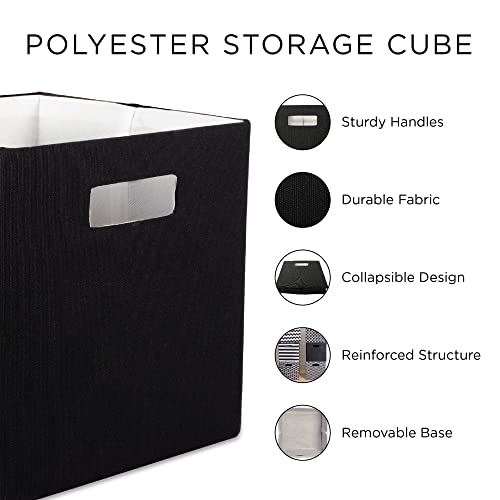 DII Collapsible Polyester Storage Cube, Solid, Lightweight and Durable, Large Square, 13x13x13, Cinnamon - color: Cinnamon, size: Large Square, 13x13x13"