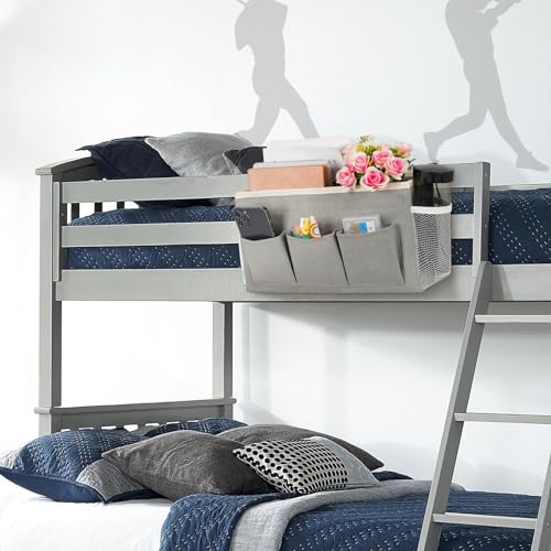Bedside Storage Caddy/Bedside Hanging Storage Bag for Headboards Bunk Beds Dorm Rooms Book Phone Magazine Holder (New Grey) - color: New Grey