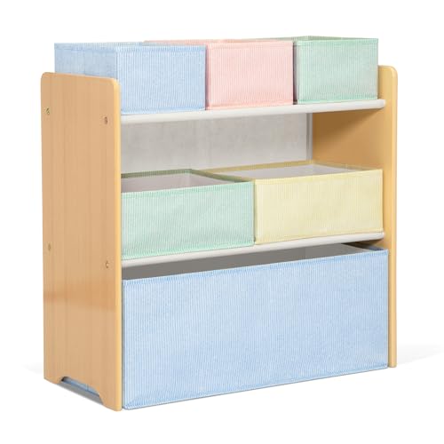 Delta Children - GapKids 6 Bin Toy Organizer - Greenguard Gold Certified, Pastel - color: Pastel