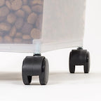 Amazon Basics Airtight Pet Food Storage Container with Scoop, BPA Free, Removable Wheels, 69 QT, Gray - size: 69 QT