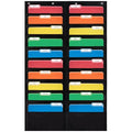Essex Wares - 20 Pocket File Pocket Chart, Black, 28" Wide x 46" Tall - Versatile Wall Hanging File Folder Organizer for Classroom, Office, Home, and More - Wall Folder Organizer - 20 Pockets - size: 20 Pocket