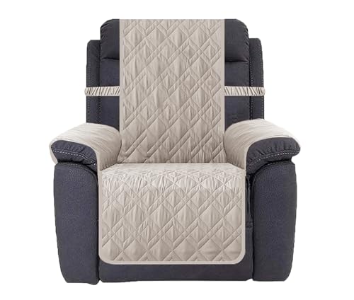 Ameritex Waterproof Nonslip Recliner Cover Stay in Place, Dog Chair Cover Furniture Protector, Ideal Recliner Slipcovers for Pets and Kids (Khaki, 23") - color: Khaki, size: 23"