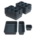 BYCY 32 PCS Desk Drawer Organizers - Interlocking Tool Boxes with 3 Sizes, Office, Bathroom, Kitchen, Makeup