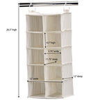 Household Essentials 311344 10 Pocket Hanging Shoe Storage Organizer for Closets | Natural Canvas - color: Natural