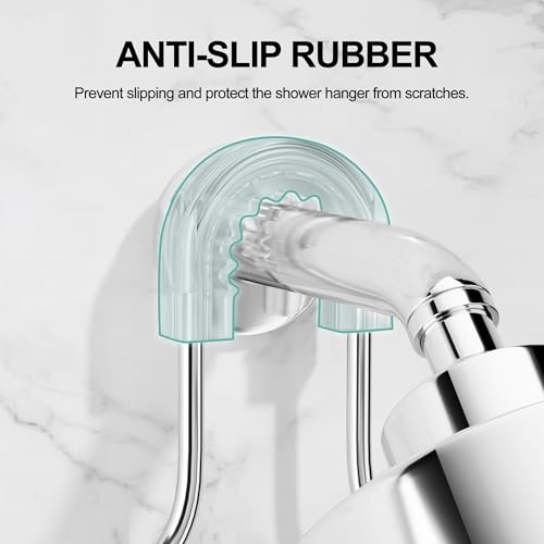 SRIWATANA Shower Caddy Organizer Hanging Over Head, Bathroom Shower Rack Hanger with Hooks for Razors - Chrome - color: Chrome