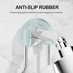 SRIWATANA Shower Caddy Organizer Hanging Over Head, Bathroom Shower Rack Hanger with Hooks for Razors - Chrome - color: Chrome