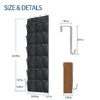 Over the Door Shoe Organizer 24 Extra Large Pockets Hanging Shoe Rack Holder for Closet Storage Hanging Shoe Organizer