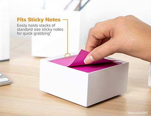 Bostitch Office Konnect Desk Organizer Accessory Tray, Stacks for Desktop Storage, White - color: White, size: Small, style: Storage Tray